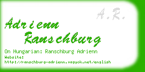 adrienn ranschburg business card